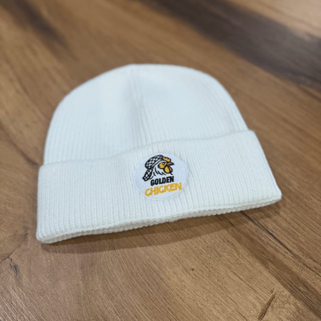 White Golden Chicken Beanie.