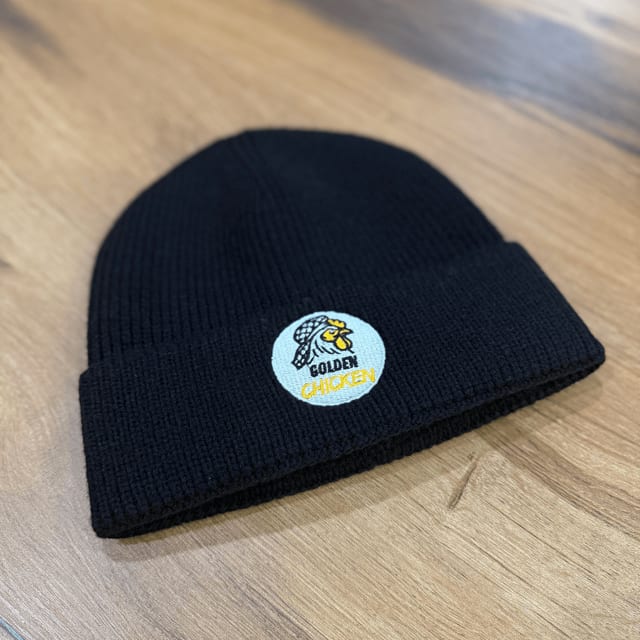 Black Golden Chicken Beanie.