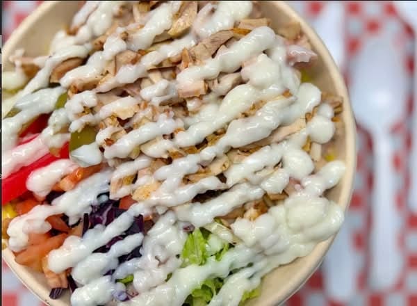 Chicken shawarma box.